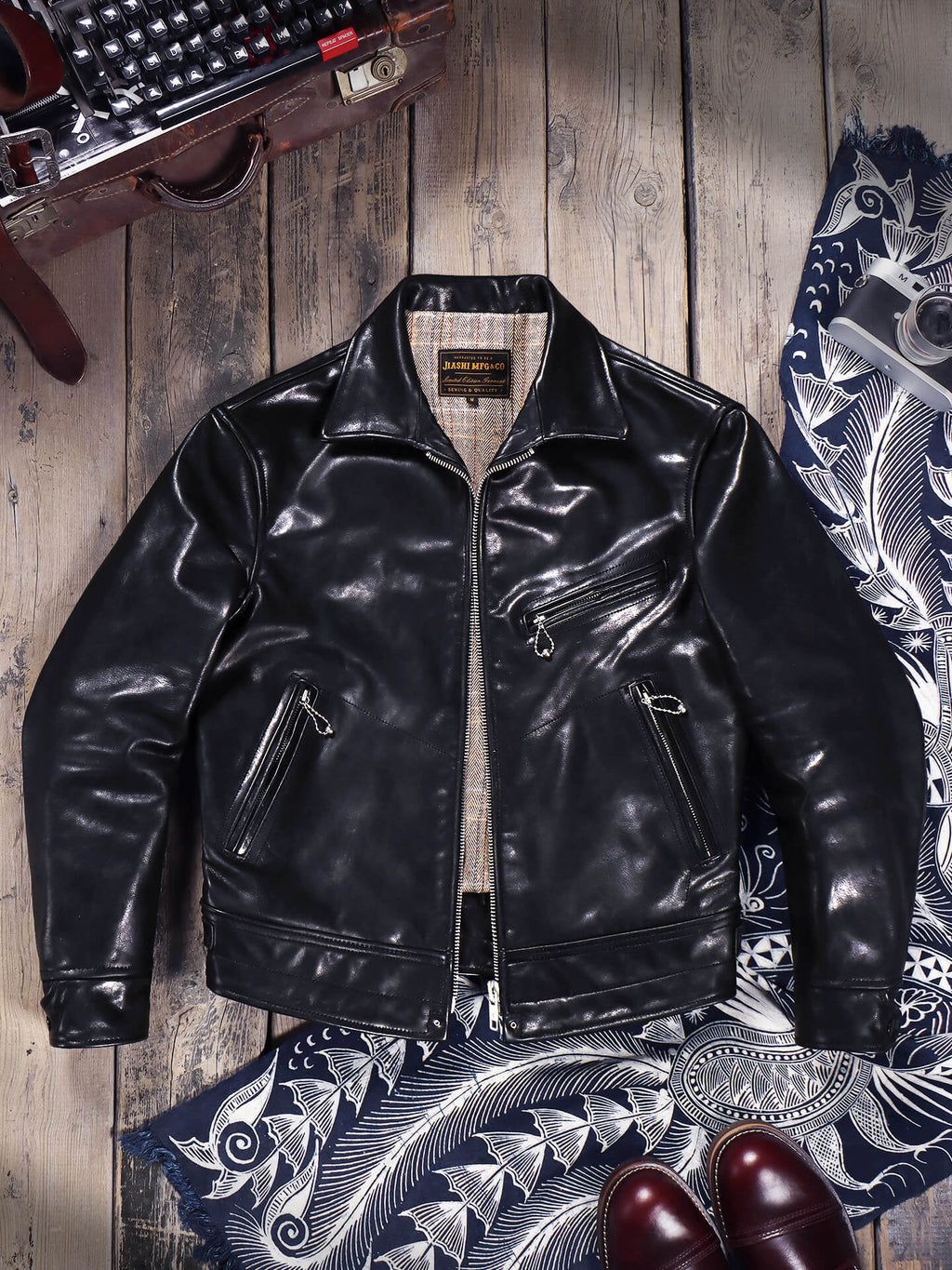 Men's Rider Leather Jacket-Aura