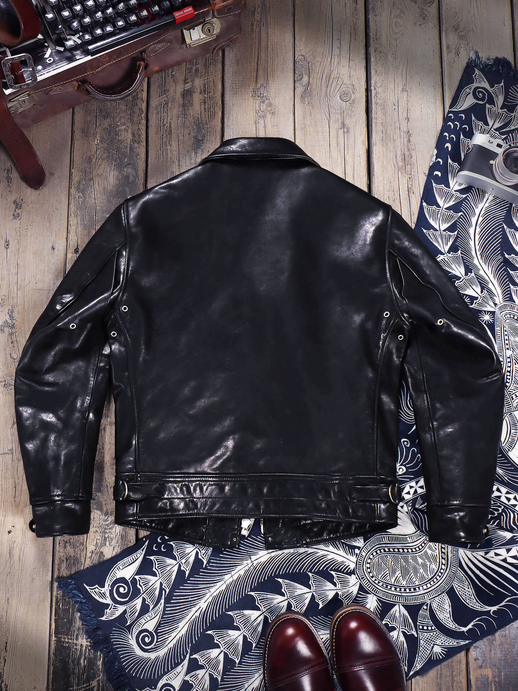 Men's Rider Leather Jacket-Aura