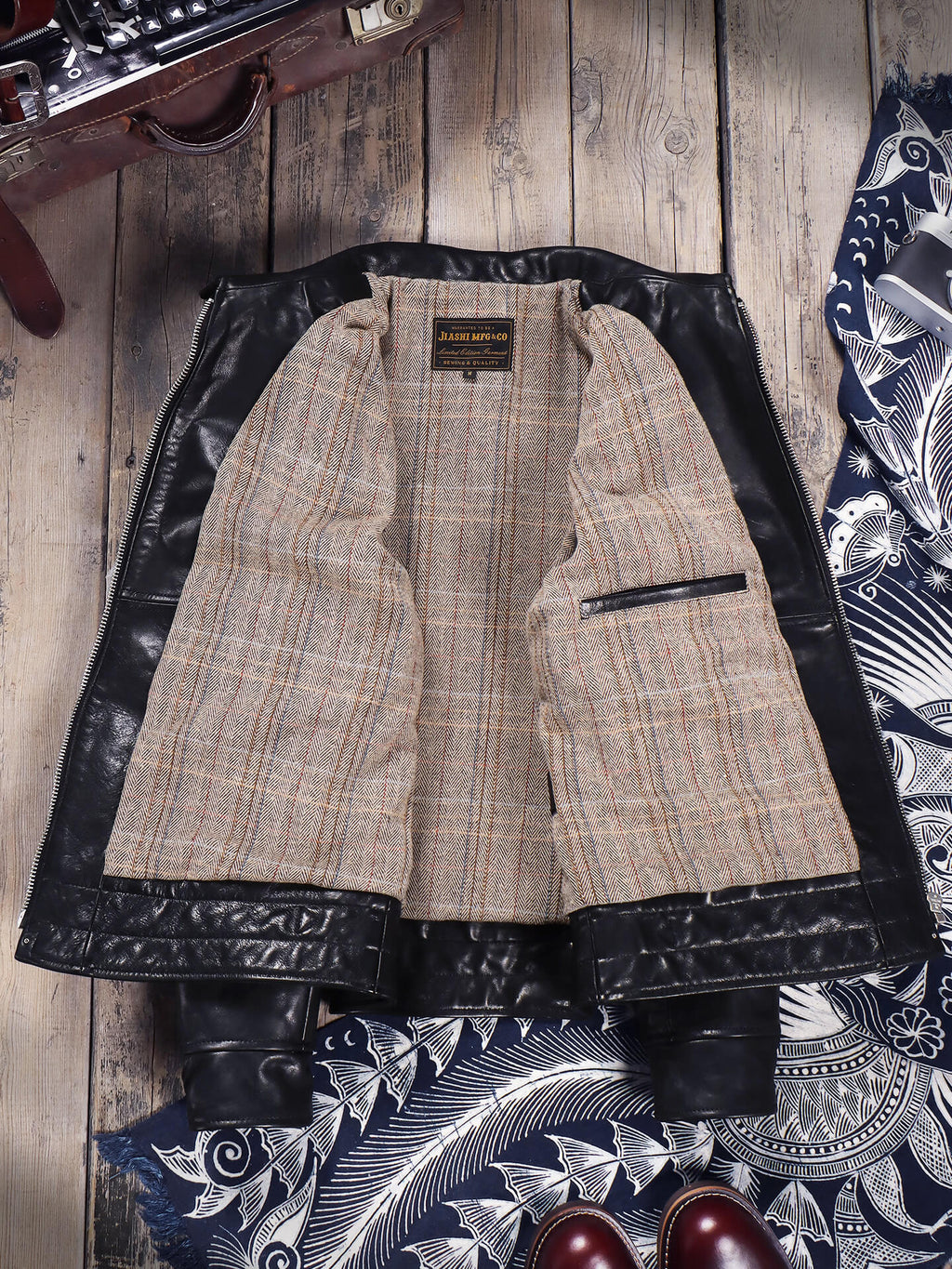 Men's Rider Leather Jacket-Aura