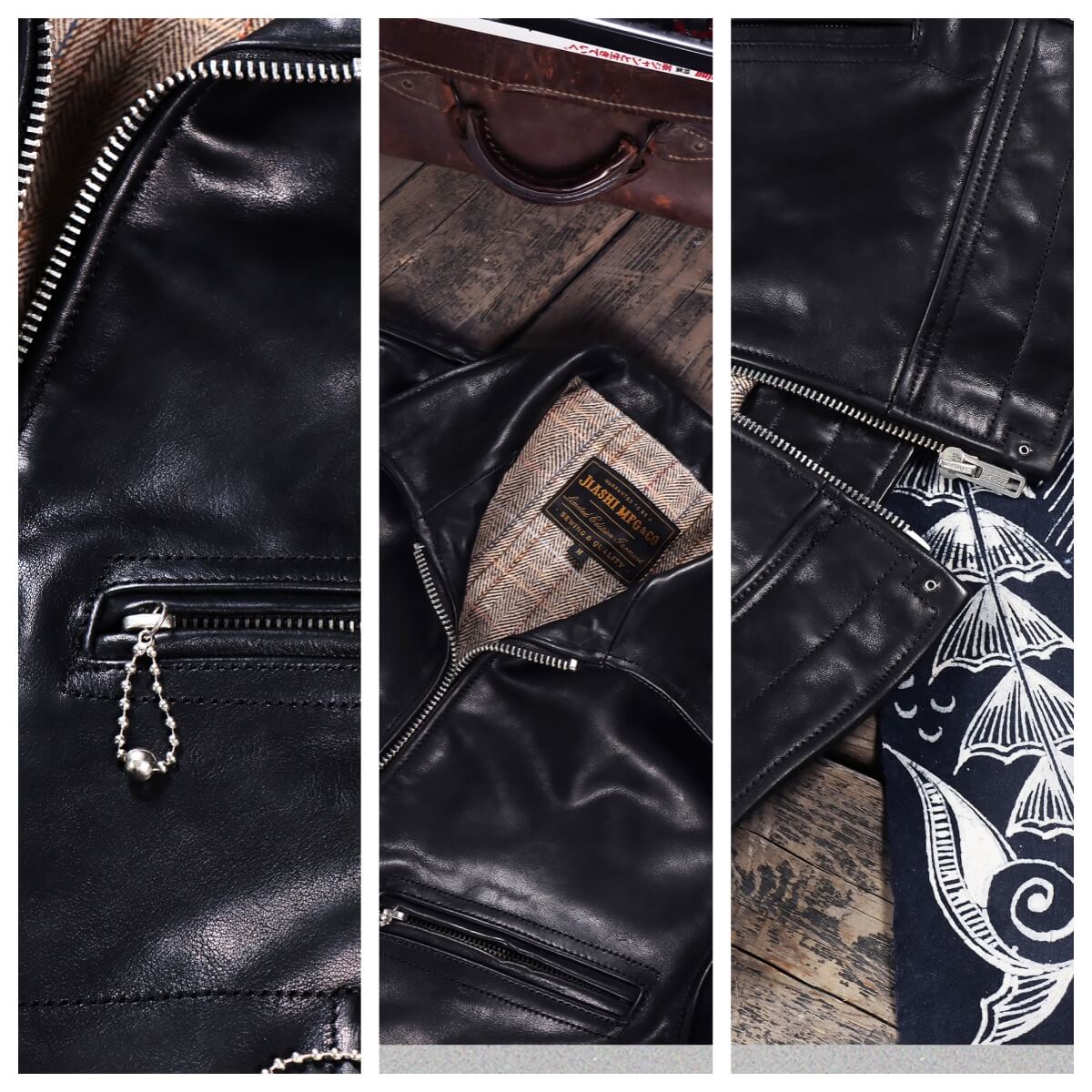 Men's Rider Leather Jacket-Aura