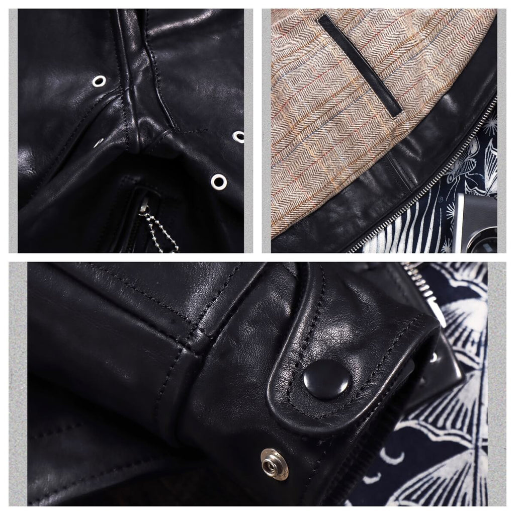 Men's Rider Leather Jacket-Aura