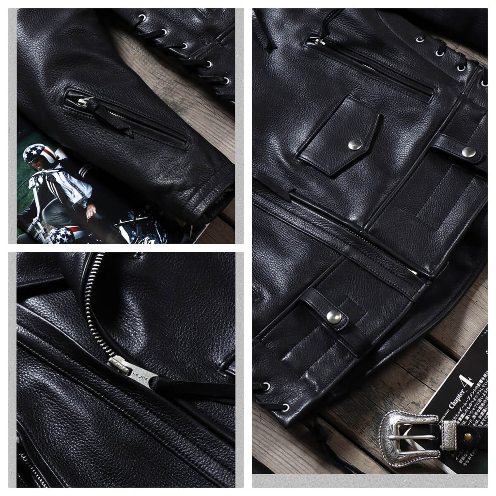 Men's Rider Leather Jacket-Eques