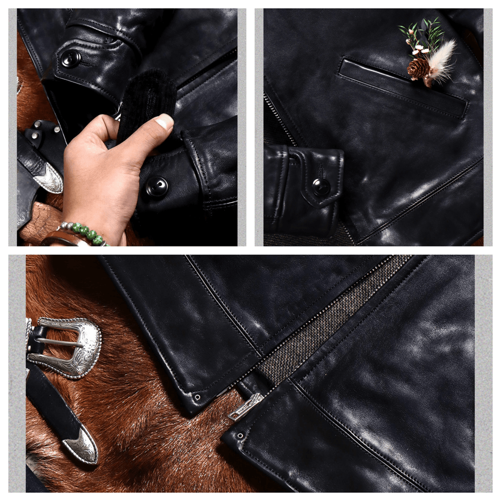Men's Rider Leather Jacket-Stadium