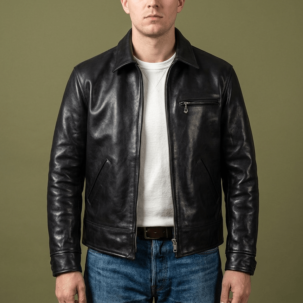 Men's Rider Leather Jacket-Stadium