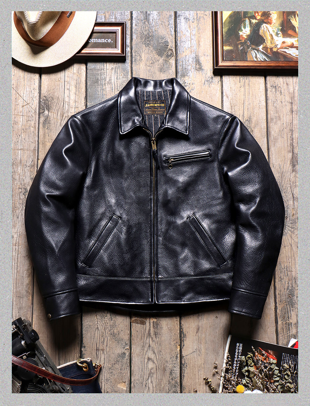 Men's Rider Leather Jacket-Essential