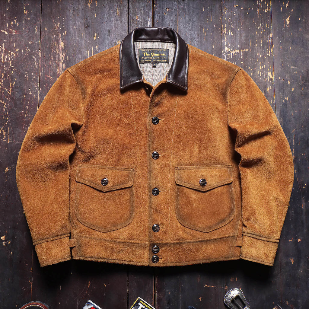 Men's Suede Western Leather Jacket-Ager