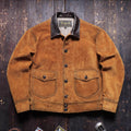Men's Suede Western Leather Jacket-Ager