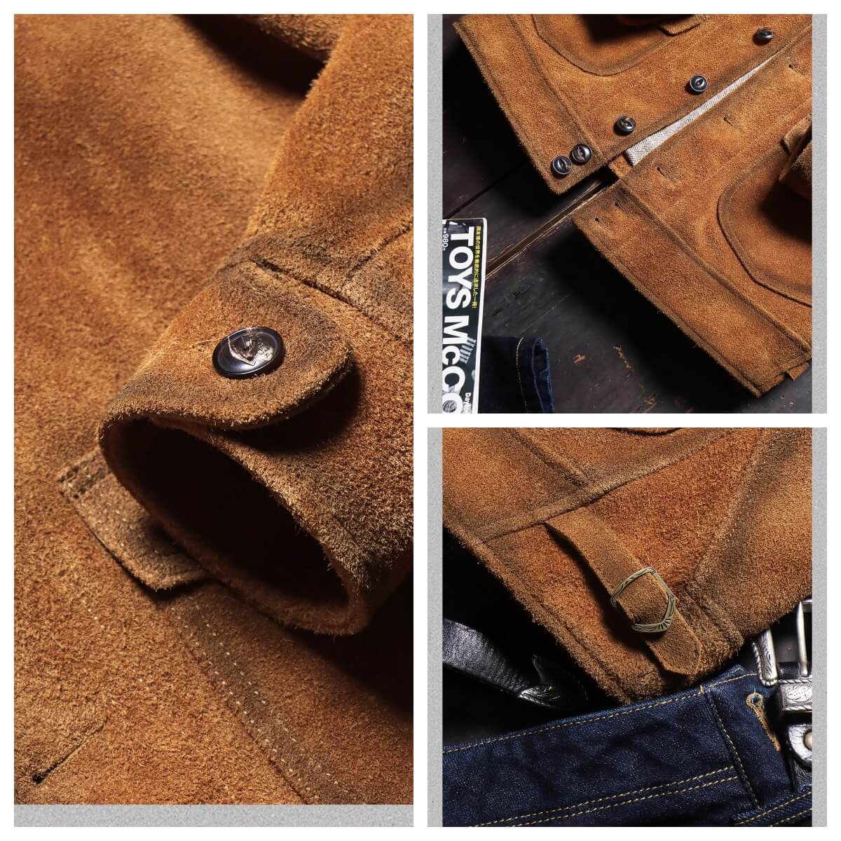 Men's Suede Western Leather Jacket-Ager