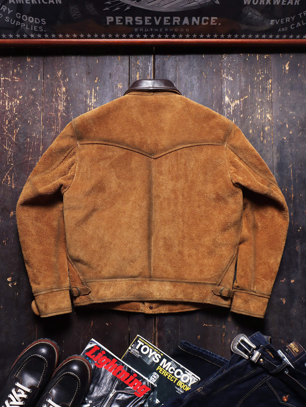 Men's Suede Western Leather Jacket-Ager