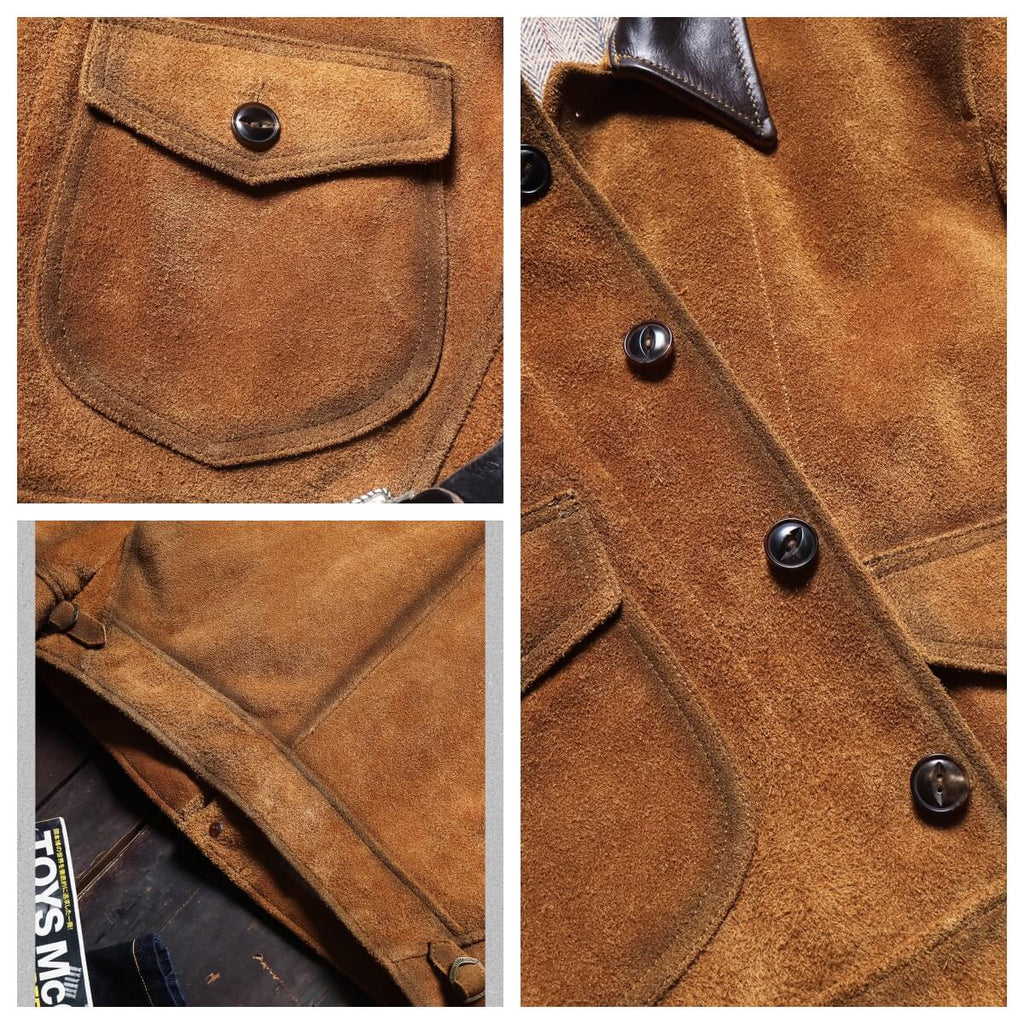 Men's Suede Western Leather Jacket-Ager