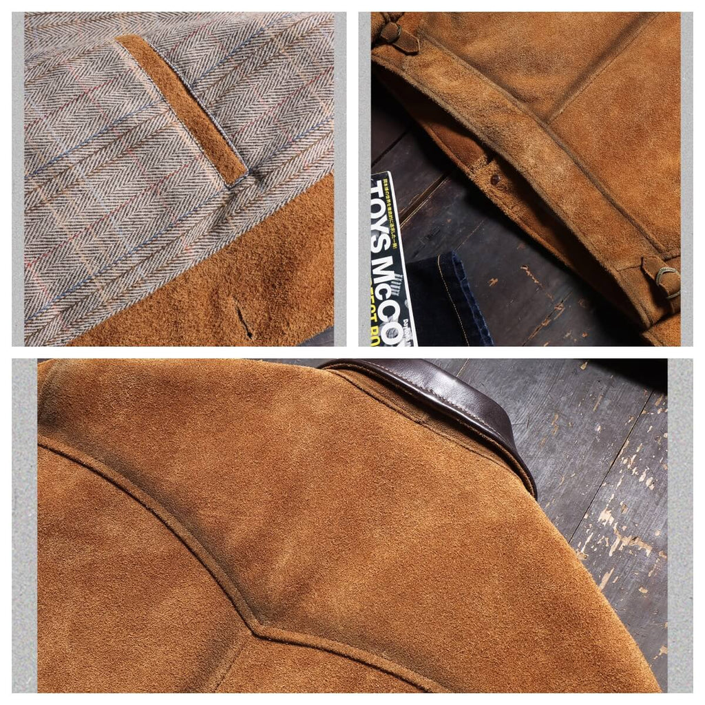 Men's Suede Western Leather Jacket-Ager