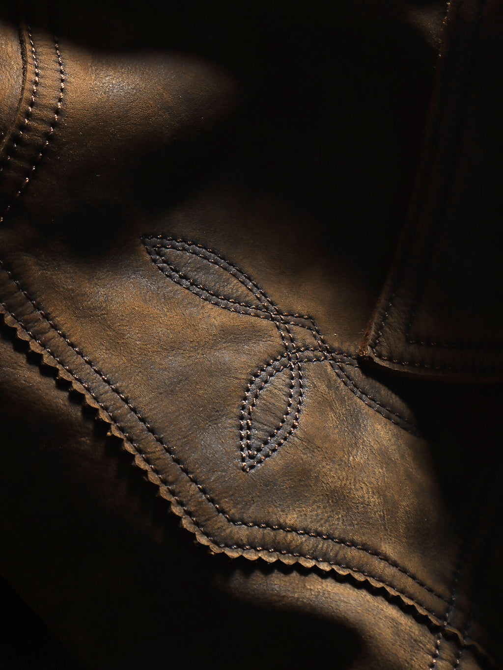 Men's Western Leather Jacket-Fuscus
