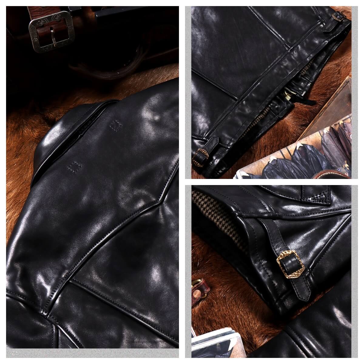 Men's Western Leather Jacket-Lobo Mollis