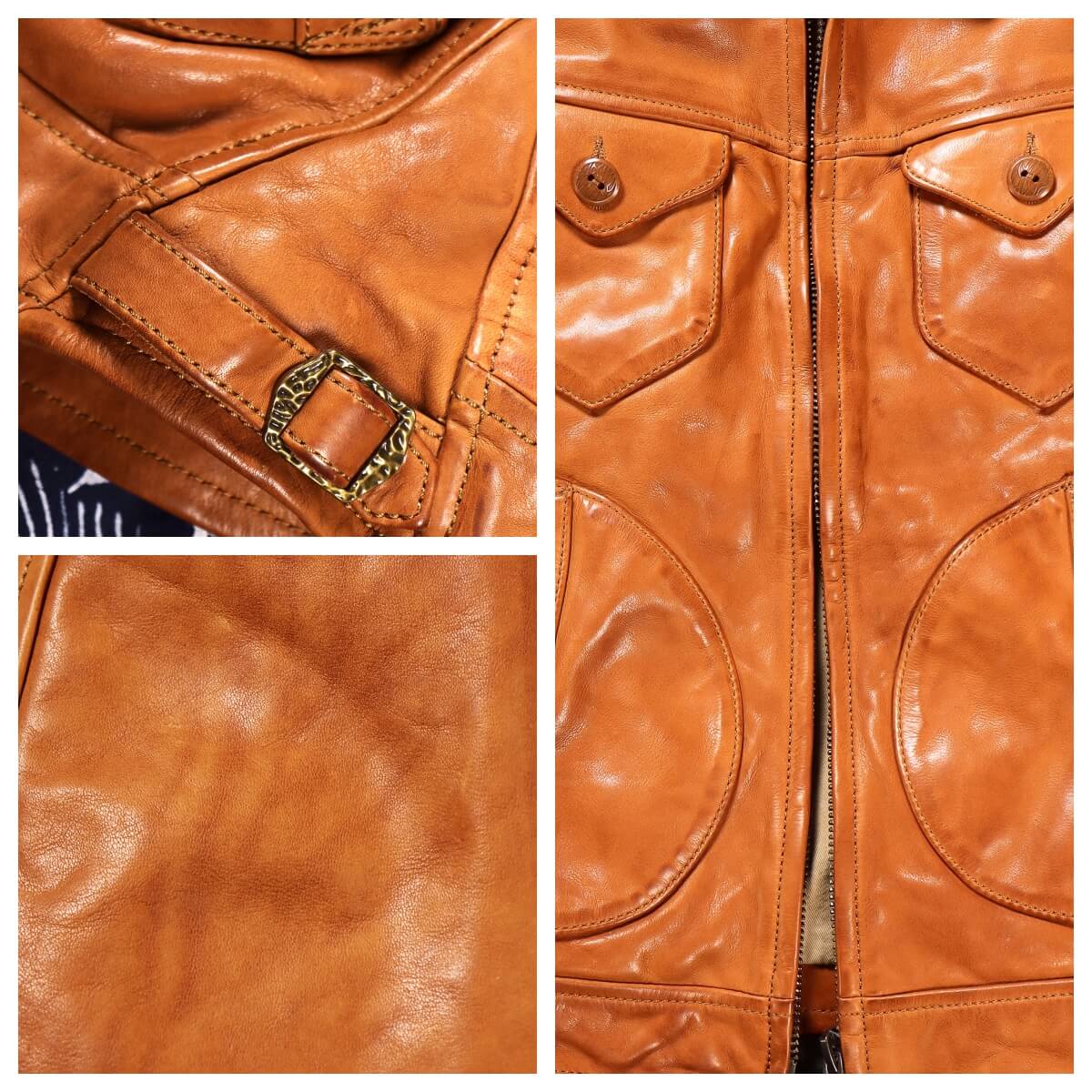 Men's Western Leather Jacket-Lobo Tan