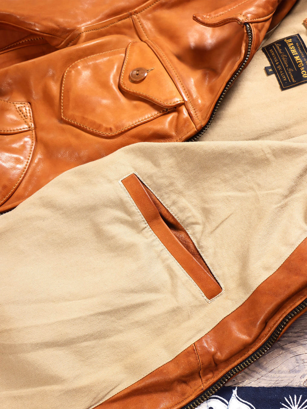 Men's Western Leather Jacket-Lobo Tan