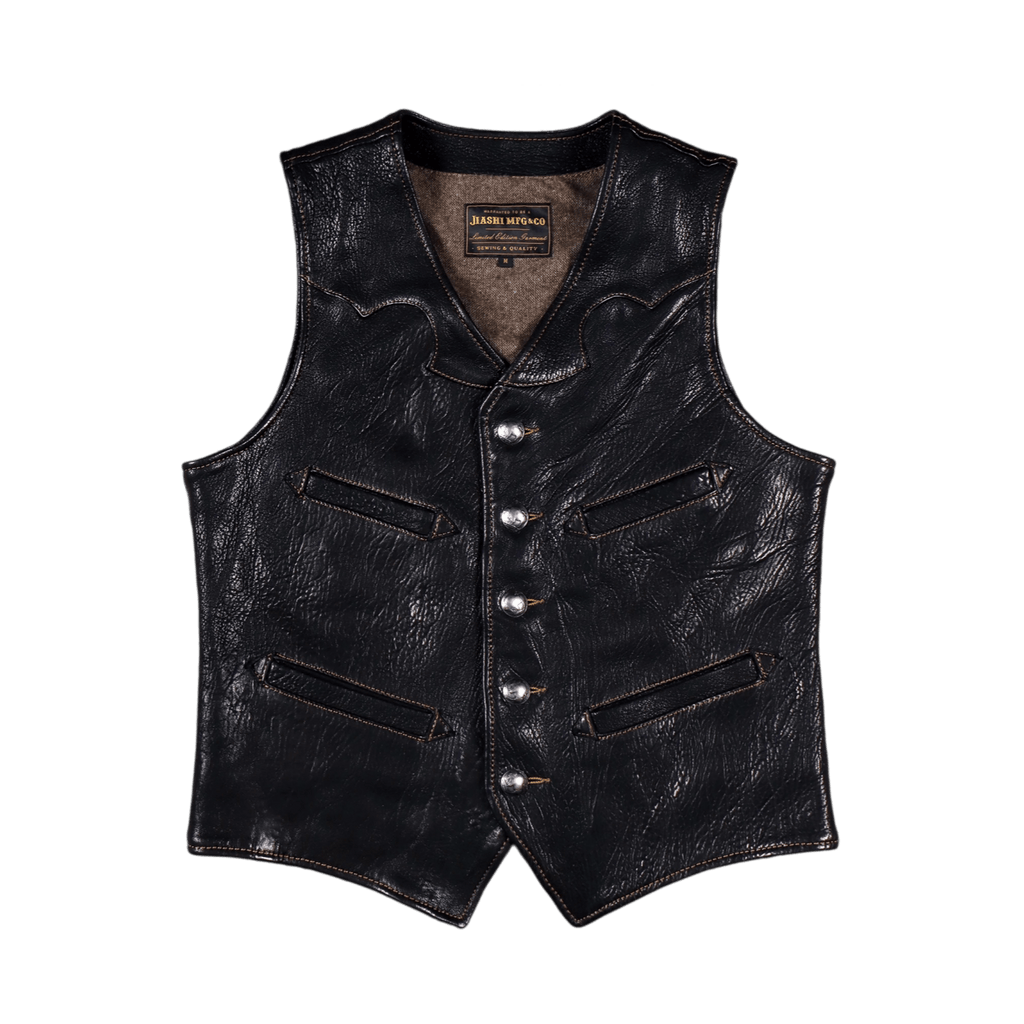 Men's Western Leather Vest-Ovis