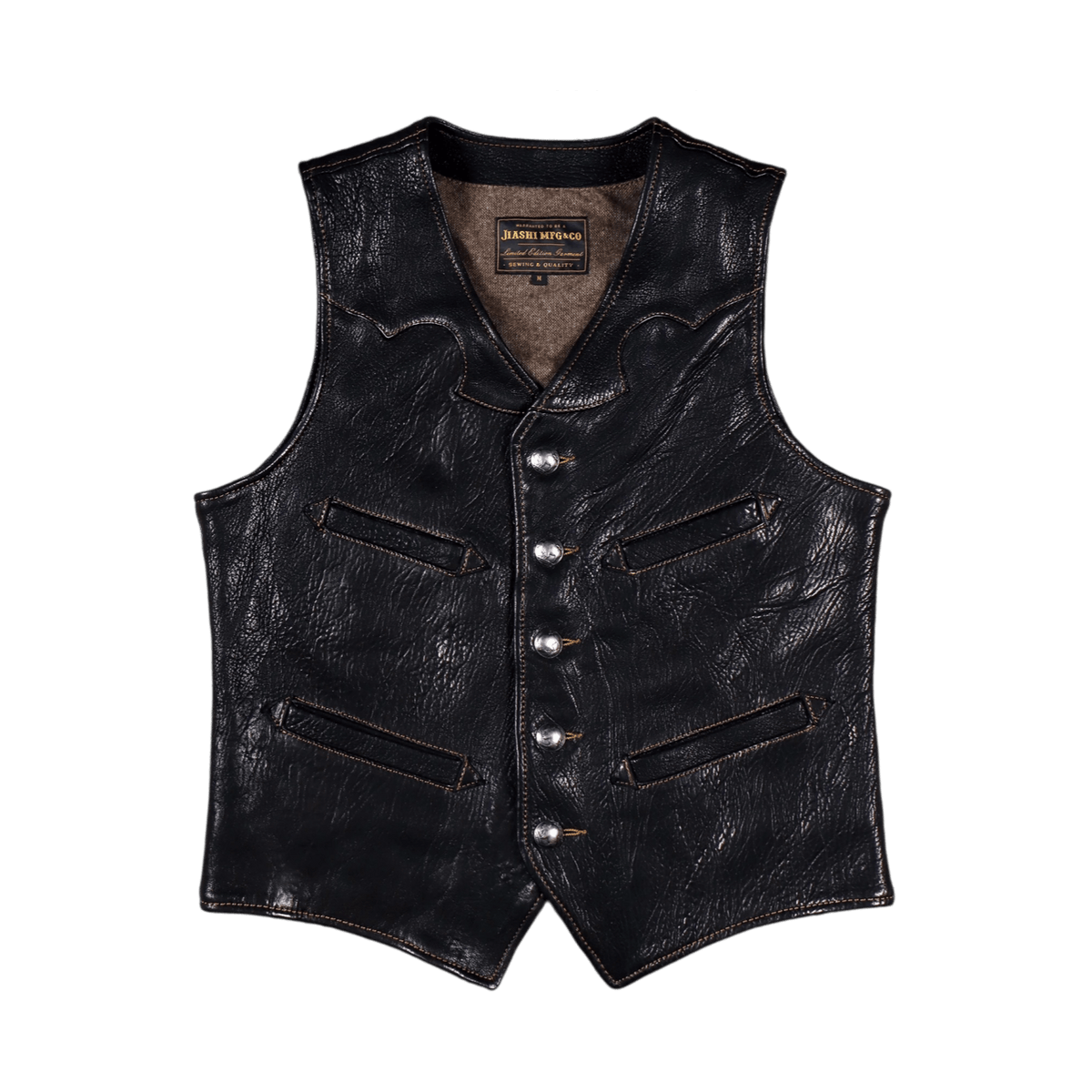 Men's Western Leather Vest-Ovis