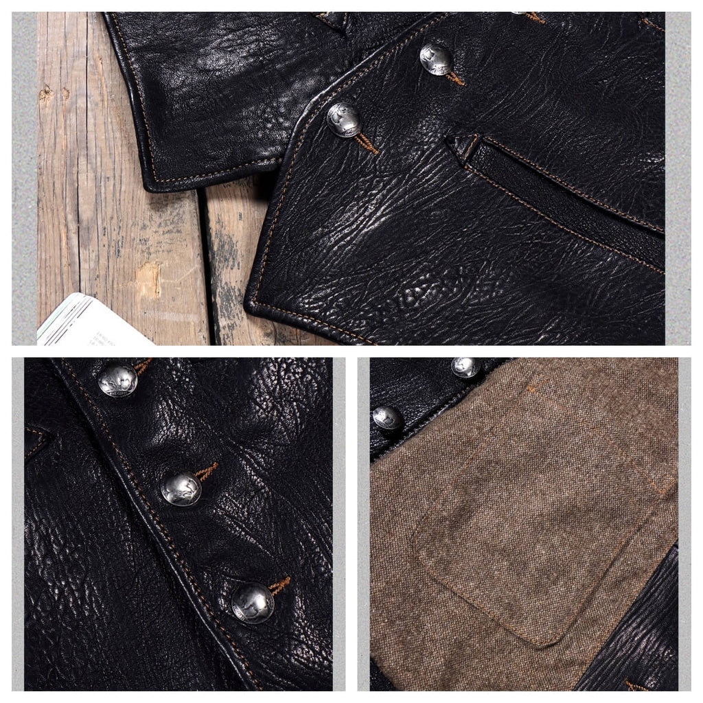 Men's Western Leather Vest-Ovis