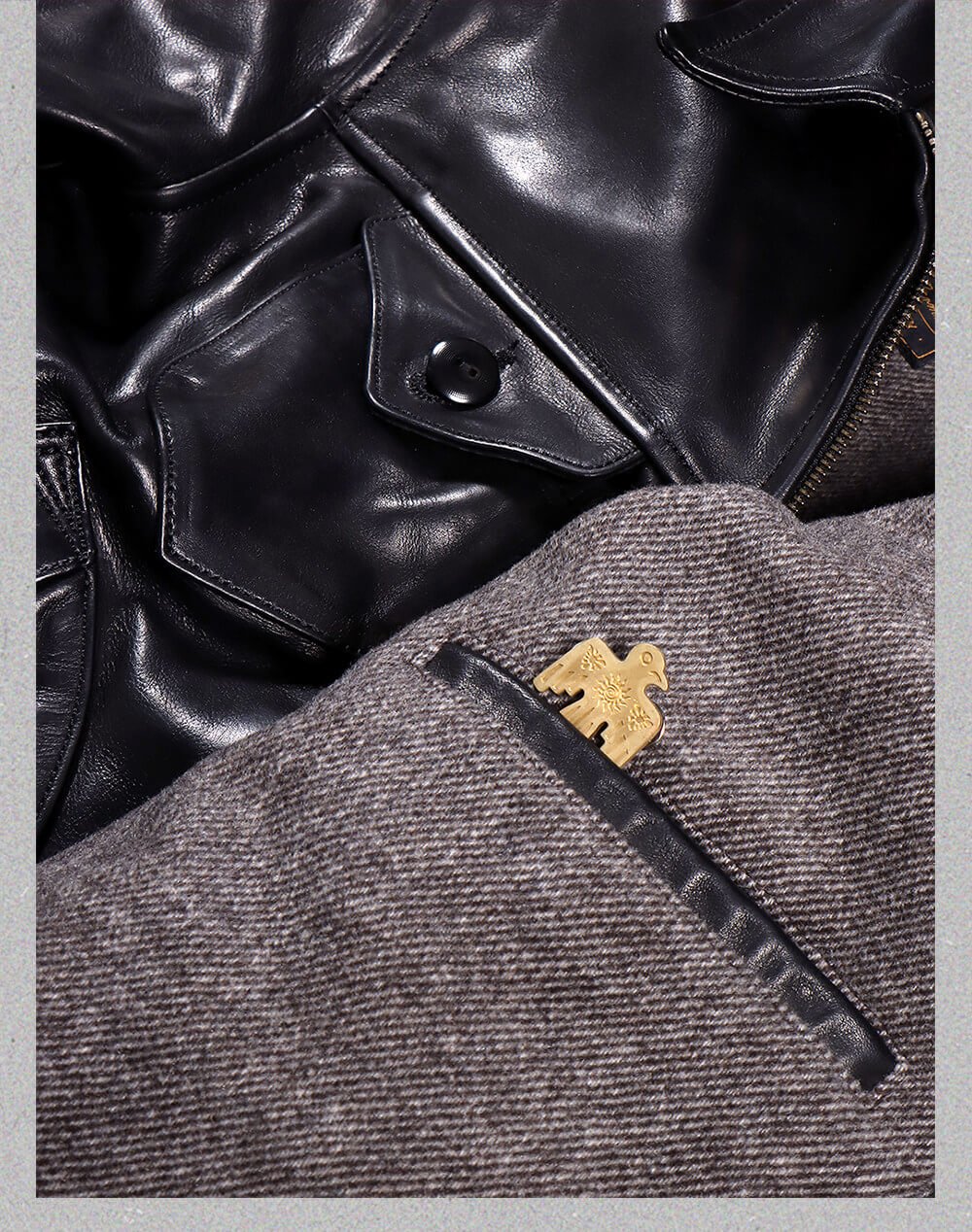 Men's Western Leather Jacket-Lobo Classic